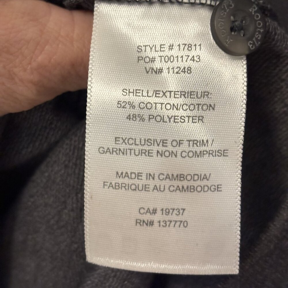 Roots 73 Mens Riverrock Henley Top Dark Charcoal Long Sleeve Large - Picture 10 of 10